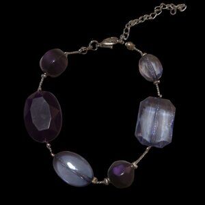 Handmade Purple Beaded Bracelet L6